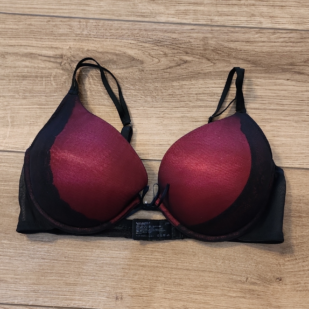 Vassarette Red and Black Bra